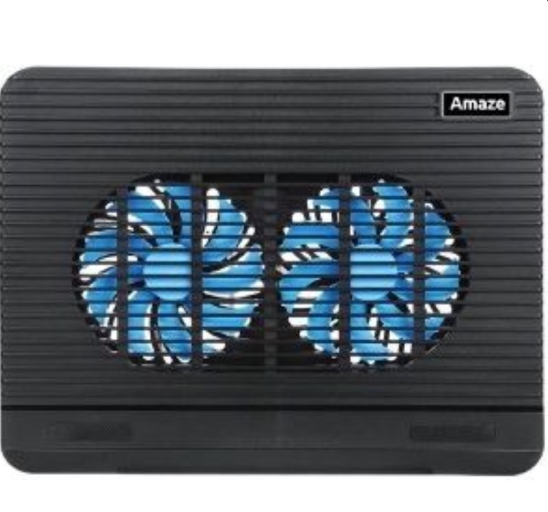 Amaze A512 Dual Fan Laptop Cooling Pad Black