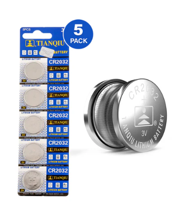 Tianqiu CR2032 3V Lithium Coin Cell Battery – Long-Lasting Power (5 PCS)